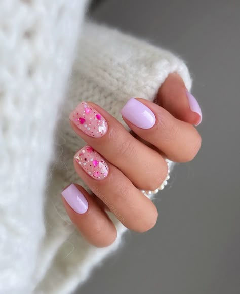 Holiday Acrylic Nails, Milky Nails, Squoval Nails, Short Gel Nails, Nagel Tips, Simple Gel Nails, Girly Acrylic Nails, Her Nails, Pretty Gel Nails