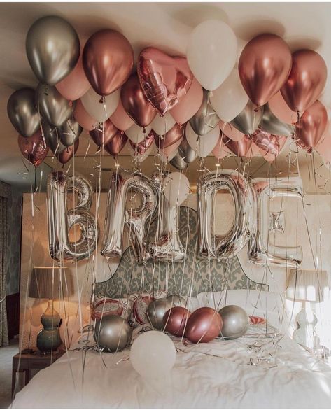 Bride balloons, wedding morning goals! Bride to be. Bach Party Decor, Word Balloons, Bride Balloon, Bride Balloons, Bach Party Decorations, Bachelor Party Decor, Bridal Room Decor, Bride To Be Decorations, Bachelorette Balloons