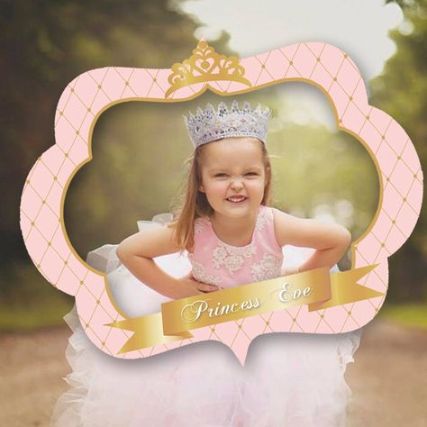 Create beautiful memories of your guests at your princess party with this stunning princess photo booth frame. Imagine just how gorgeous they are going to look with their pretty gold crowns surrounded by this regal pink and gold frame. See more party ideas and share yours at CatchMyParty.com #catchmyparty #partyideas #pinkprincessparty #princessparty #princesspartysupplies #girlbirthdayparty #princessphotobooth #princessphotoboothframe Princess Photo Booth, Baby Shower Photo Booth Props, Pink Princess Party, Pink And Gold Birthday Party, Baby Shower Photo Booth, Photos Booth, Princess Photo, Photo Booth Frame, Baby Shower Photos