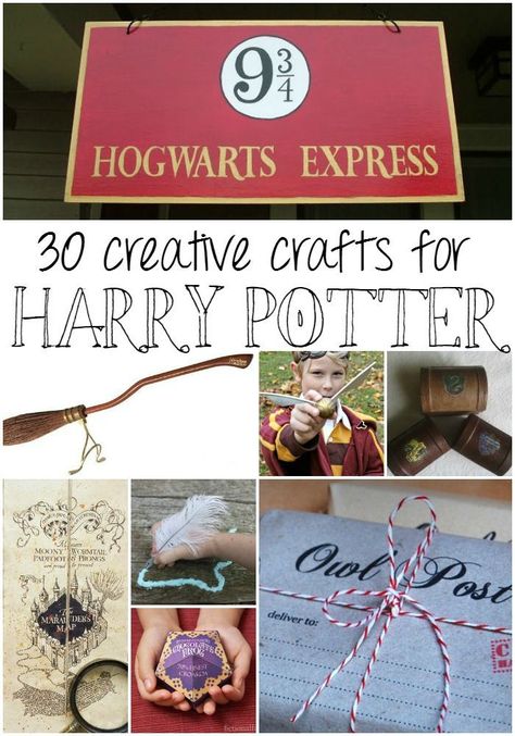 30 DIY Harry Potter Crafts to appeal to all of your house loyalties. Harry Potter Craft Ideas, Harry Potter Craft, Harry Potter Diy Crafts, Harry Potter Weihnachten, Diy Harry Potter Crafts, Classe Harry Potter, Cumpleaños Harry Potter, Diy Harry Potter, Stile Harry Potter