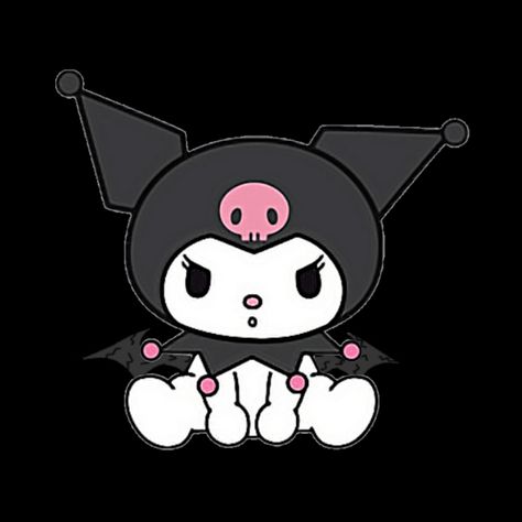 Sitting kuromi! See More, We Heart It, Lost, Pink, Black