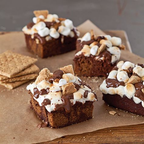 Smore Brownies, Smores Brownies Recipe, Decadent Brownies, Smores Brownies, Watermelon Salad Recipes, Paula Dean, Cookie Spread, Peanut Butter Bars, Coconut Almond