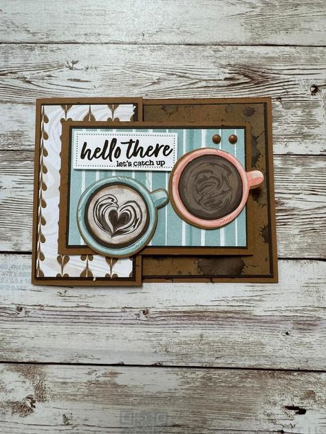 Su Latte Love, A Little Latte Stampin Up Cards, Latte Love Stampin Up Cards, Stampin Up Latte Love Cards, Stampin Up Latte Love, Su Coffee Cafe Cards, Hot Chocolate Card, Coffee Themed Cards, Coffee With Friends