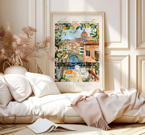 Italy Travel Poster, Dolce Far Niente, Italian Theme, Poster Coffee, Italian Lifestyle, Italian Quotes, Coffee Print, Trendy Home Decor, Aesthetic Painting