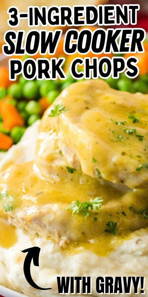 Onion Cream Sauce, Pork Chop Recipes Crockpot, Crockpot Pork Chops, Slow Cooker Pork Chops, Mapo Tofu, Pork Dinner, Crockpot Pork, Chops Recipe, Crockpot Slow Cooker