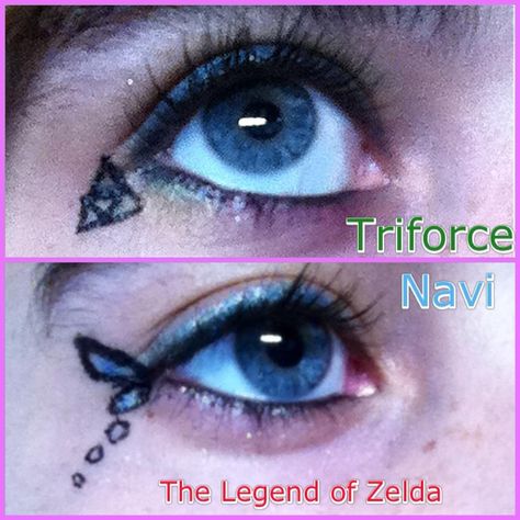 Zelda Legend Of Zelda Inspired Makeup, Legend Of Zelda Makeup, Zelda Makeup, Nerd Stuff, Cosplay Makeup, The Legend Of Zelda, Creative Makeup, Legend Of Zelda, Maquillaje De Ojos