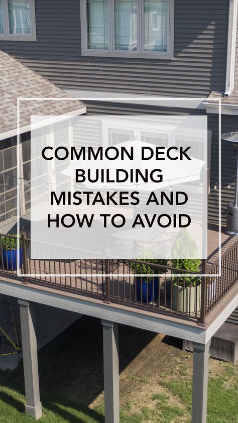 Whether you're a seasoned DIYer or a first-time builder, knowing what mistakes to avoid can help you build a deck that will last for years to come. 12 X 12 Deck Plans, Deck Extension Ideas Backyards, Build A Deck Diy, Deck Off Back Of House Second Floor, How To Build A Deck, 2nd Floor Deck Ideas, Deck Designs Layout, Deck Layout Ideas, Second Floor Deck Ideas