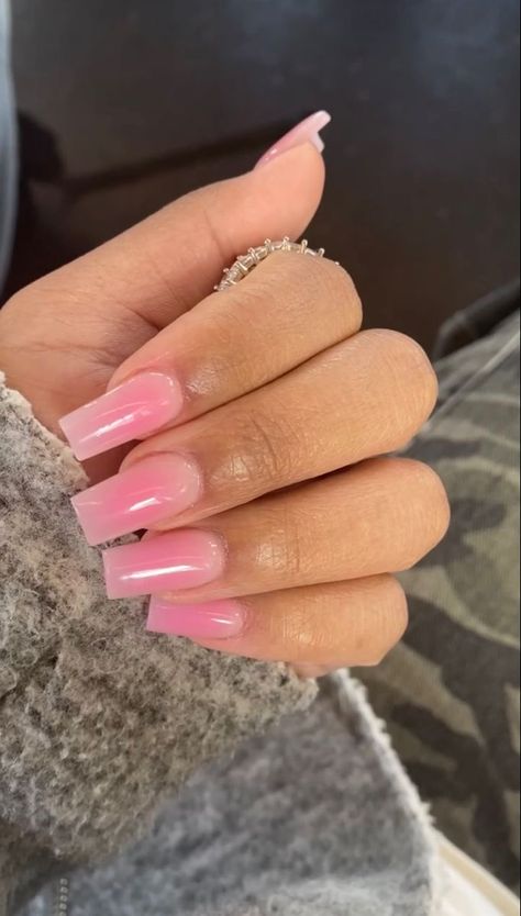 Pink Aura Nails, Aura Nails, Basic Nails, Blush Nails, Pink Aura, Nails Only, Acrylic Nails Coffin Short, Short Acrylic Nails Designs, Pink Acrylic Nails