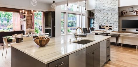 When it comes to a remodel, there are several projects that are guaranteed to boost the value of any home. While these renovations may not immediately transform your house into a magazine-worthy space, expect a drastic improvement to the look and livability of your home. Here are three remodeling projects that will breathe life back... Inexpensive Kitchen Cabinets, Natural Stone Countertops, Kitchen Cabinets Makeover, Stone Countertops, Kitchen Fixtures, Rug Sets, Remodeling Projects, Quartz Countertops, Design Case