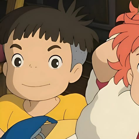 Ponyo And Sasuke Matching Pfp, Sosuke Ponyo, Cartoons Aesthetic, Masc Fem, Matching Pics, Banner Discord, Me And Bae, Studio Ghibli Movies, Couple Pfp