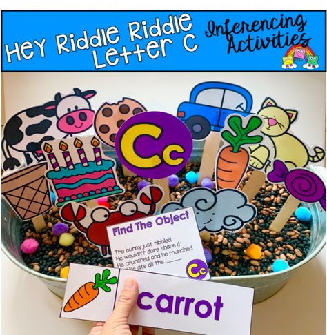 Hey Riddle Riddle Letter C Activities For The Sensory Bin - $3.50 : File Folder Heaven - Printable, Hands-On Fun with File Folder Games Popcorn Words Activities, C Activities, Letter I Activities, Letter H Activities, Cookie Sheet Activities, Letter E Activities, Letter C Activities, Letter B Activities, Personal Word Wall