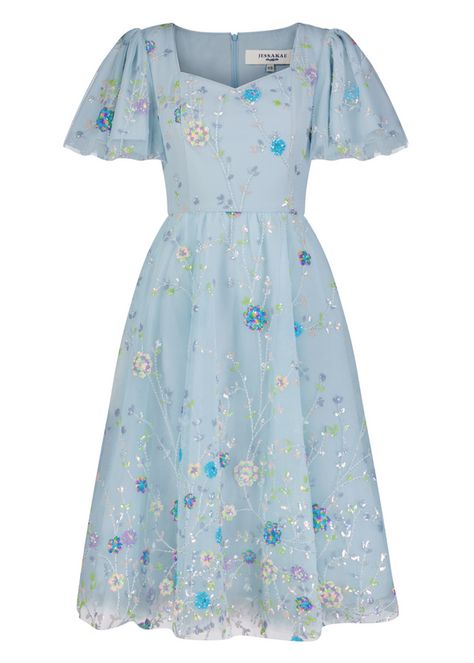 Wonder Collection 59s Fashion, Tea Dresses For Women, Cute Blue Dress, Stella Dress, Shimmer Dress, Timeless Dress, Fashion Aesthetics, Garden Parties, Dress Crafts