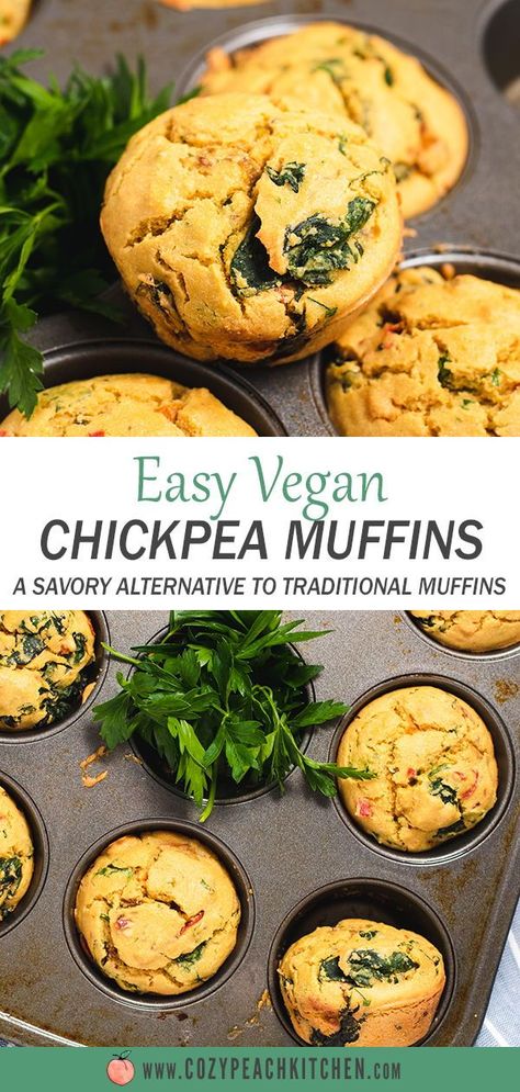 Vegan Savoury Muffins, Chickpea Muffins, Eggless Breakfast, Chickpea Flour Recipes, Protein Meal Prep, Veggie Muffins, Vegan Breakfasts, Vegan Egg, Vegan Chickpea