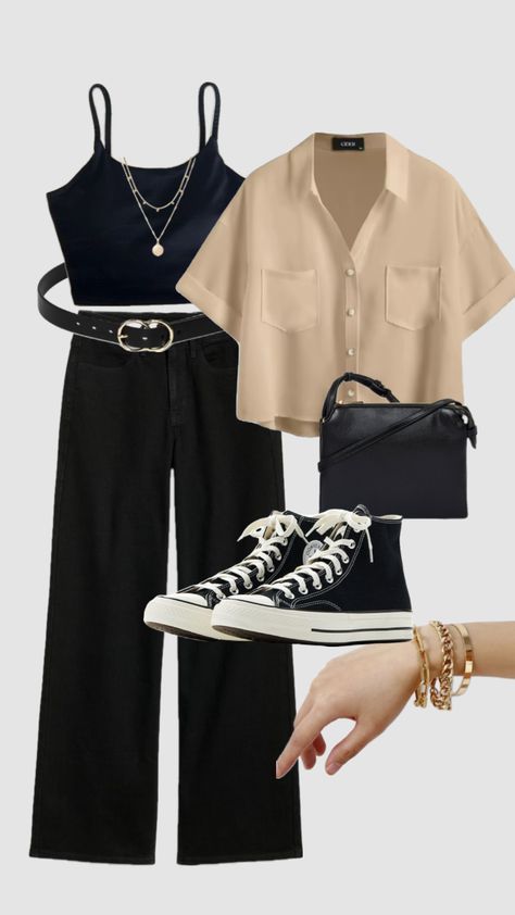 Maggie Rogers Concert Outfit Ideas, Casual Outfits Midsize Women, Casual Pride Outfit, Creative Casual Outfits, Queer Coded Outfit, Work Outfits Black Pants, Summer Hipster Outfits, Queer Party Outfit, Korea Summer Outfit