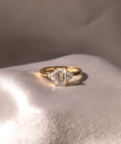 Square diamond engagement ring