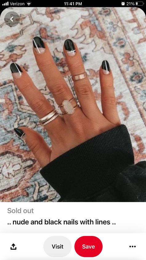 Non Chip Nail Designs, Black Nails Wedding Guest, Wedding Nails Bridesmaid Black, Wedding Guest Nails Black Dress, Black And Cream Nail Designs, Black Tie Event Nails Classy, Neutral Nails With Black Accent, Chic Nails Black, Black Wedding Nails Bridesmaid