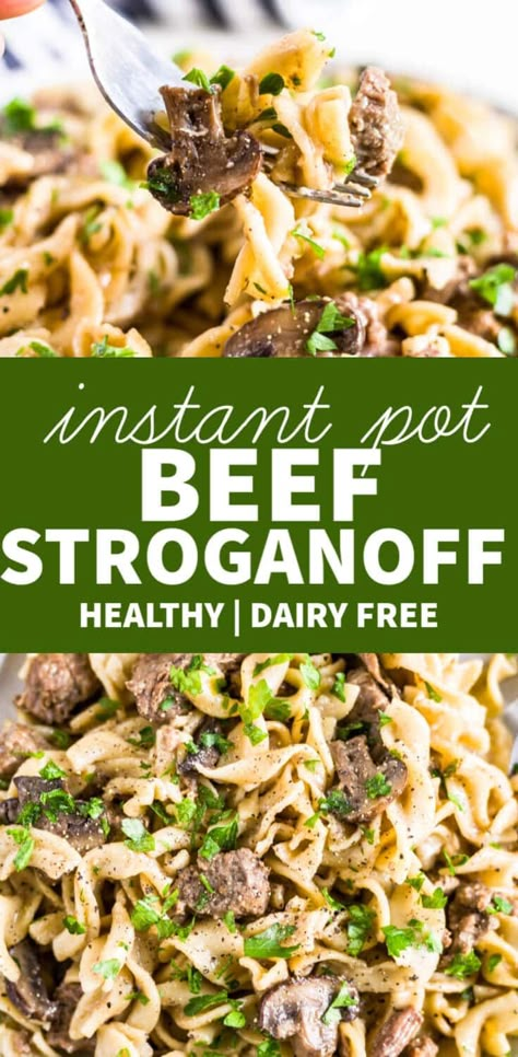 Instant Pot Beef Stroganoff, Dairy Free Meals, Dairy Free Recipes Dinner, The Stew, Dairy Free Dinner, Pot Recipes Easy, Healthy Instant Pot, Diner Recept, Potted Beef