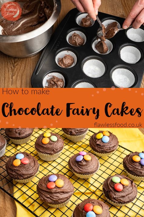 Chocolate Fairy Cakes Recipes, Fairy Cakes Recipe, Chocolate Fairy Cakes, Weekend Baking, Cake Recipes For Kids, Baked Cakes, Easy Chocolate Desserts, Family Baking, Fairy Cake