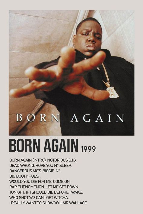 minimalist album poster born again alternative album poster the notorious big alternate album poster Notorious Biggie, Minimalist Album Poster, Rappers Aesthetic, 90s Rappers Aesthetic, Coach Carter, Polaroid Album, 90s Rappers, Album Posters, Dj Art