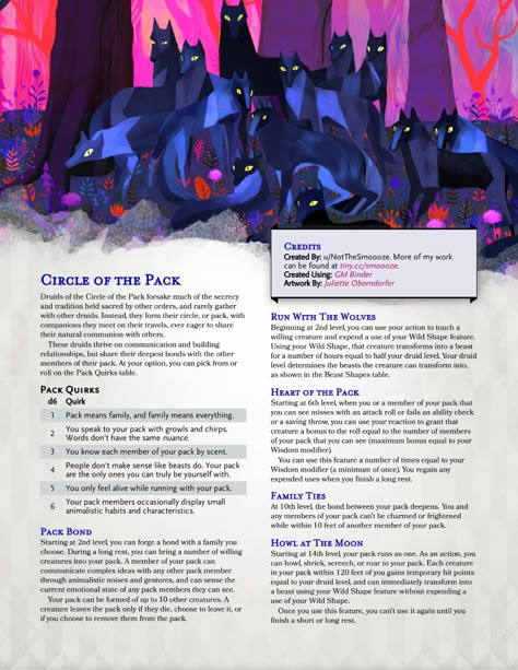 Druid Circles Dnd, Druid Subclasses 5e, Dnd Druid Circle, Druid Circle, 5e Classes, Homebrew Classes, Dnd Druid, Dnd Character Sheet, Dnd Homebrew