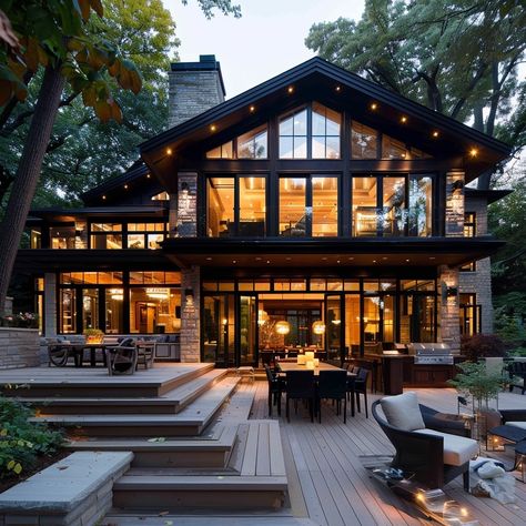 Giedrius Skarzauskas | Discover luxury and extraordinary house exteriors! Explore stunning designs, premium materials, and unique architectural elements for your… | Instagram Barn Modern House, Rustic Modern Home Exterior, Modern Rustic Exterior House, Modern Lake House Exterior, Forest House Design, Modern Cabin Exterior, Luxury Barndominium, Unique Houses Exterior, Industrial Style House