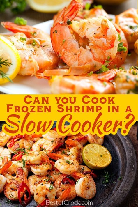 Can you put frozen shrimp in a slow cooker? Crockpot shrimp recipes may call for fresh shrimp, but frozen shrimp recipes tell us otherwise. Crockpot Seafood Tips | Tips for Cooking Seafood in a Slow Cooker | Frozen Seafood Crockpot | Slow Cooker Dinner Recipes | Slow Cooker Shrimp Recipes | Slow Cooker Dinner Recipes | Easy Dinner Recipes | Healthy Slow Cooker Recipes | Weeknight Dinner Recipes #shrimprecipes #slowcookerrecipes via @bestofcrock