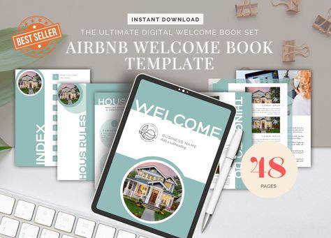 Elevate your vacation rental hosting experience with our chic, customizable Airbnb welcome book templates. Create memorable stays and provide great communication with modern digital guidebooks, from check-in guides to guest handbooks. Impress travelers and avoid hassle. Download now for stress-free hosting! #AirbnbHost #VacationRental #DigitalGuidebooks #ModernHospitality Airbnb Cleaning Checklist, Inventory Checklist, Airbnb Signs, Back Cover Design, Airbnb Welcome Book, Book Templates, Airbnb Host, Holiday Party Invitations, House Rules