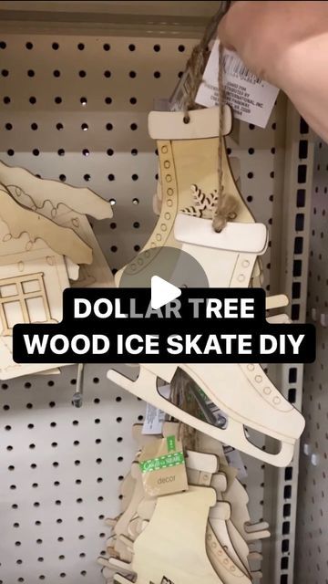 8,300 likes, 42 comments - alifeincrafting on December 11, 2021: "Dollar Tree wood decor pieces are perfect blank canvases for crafting. With some paint, sequins, glitter and a feather boa, these ice ska...". Dollar Tree Ice Skates Craft, Ice Skate Craft, Dollar Tree Christmas, Ice Skates, Decor Pieces, December 11, Dollar Tree Crafts, Dollar Tree Diy, Wood Decor