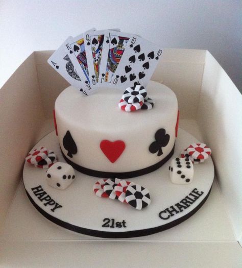 Cards #Cake #Cakedesign #Birthday Poker Birthday Cakes For Men, Poker Birthday Cake, Cards Theme Cake, Poker Cake For Men, Casino Cake Ideas, Poker Themed Birthday Party, Card Cake Design, Poker Theme Cake, Casino Birthday Cake