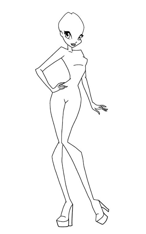 Fashion Sketch Template, Character Outline, Body Type Drawing, Fashion Illustration Poses, Body Image Art, Doll Drawing, Reference Photos For Artists, Animation Art Sketches, Anatomy Sketches