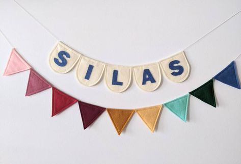 Linen Birthday Banner, Felt Pennant Banner, Felt Name Banner Diy Letters, Name Bunting Diy, Fabric Name Banner, Diy Felt Birthday Banner, Embroidered Banner, Diy Birthday Bunting, Fabric Birthday Banner