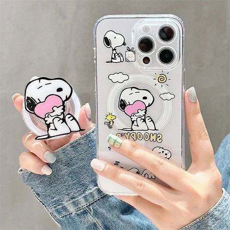 Cute Cartoon Snoopy MagSafe Holder Phone Case For iPhone 15 14 13 12 1 – Accessoriesforever Snoopy Phone Case, Snoopy Birthday Quotes, Snoopy Items, Snoopy Birthday, Snoopy Images, Motivation Video, Snoopy Wallpaper, Snoopy Quotes, Snoopy Pictures