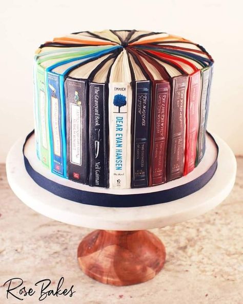 Library Cake, Book Cakes, Book Cake, Crazy Cakes, Fancy Cakes, Pretty Cakes, Creative Cakes, Cute Cakes, Cake Inspiration