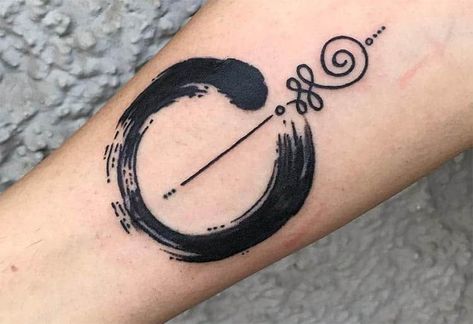 Unalome Tattoo For Men, Enso Tattoo, Tattoos For Women Small Meaningful, Thailand Tattoo, Unalome Tattoo, Medusa Tattoo, Tree Of Life Tattoo, Ring Tattoos, 1 Tattoo