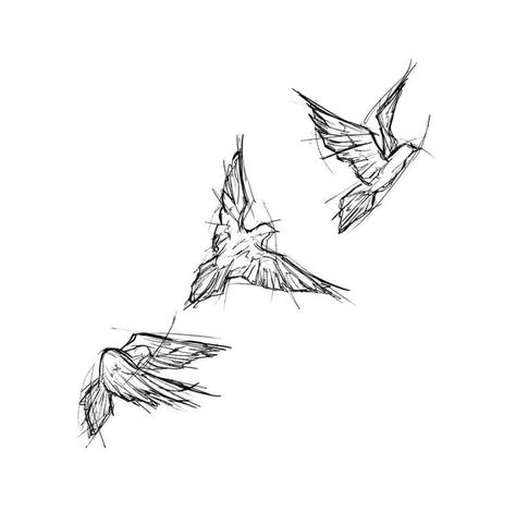 Bird Silhouette Tattoos, Cupid Tattoo, Chickadee Art, Sketch Style Tattoos, Floral Thigh Tattoos, Sparrow Tattoo, Abstract Pencil Drawings, Bird Tattoos, Tattoo Outline Drawing