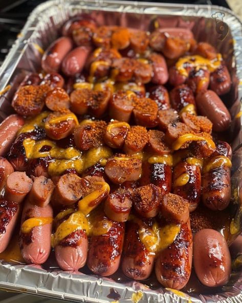 Irresistible Hot Dog Burnt Ends Hot Dog Recipes Creative, Hot Dog Burnt Ends, Burnt Ends, Meat Sandwich, Hot Dog Recipes, Gourmet Treats, Bread Appetizers, Creamy Pasta, Ultimate Comfort Food