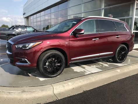 2019 Infiniti QX60 with 20” Vogue VT386 black PVD wheel and tires #2019 #Infiniti #QX60 #InfinitiQX60 #Vogue #VT386 #Tires #Wheels #Rims #CVD #CVDauto #CustomVehicleDesign Infinity Q60 Red Sport, Infiniti Q50 Red Sport Modified, Infinity Qx, Infiniti Q60 Interior, Infinity Qx 80, Wheels And Tires, Vehicle Design, Wheel Rims, Wheel