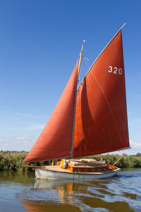 Dreamtime traditional sailing yacht for hire on the Norfolk Broads Boat Painting Abstract, Yachts, Ponds, Steam Trains Photography, Sailboats For Sale, Boats, Norfolk Broads Boats, Yacht Interior Design, Norfolk Broads