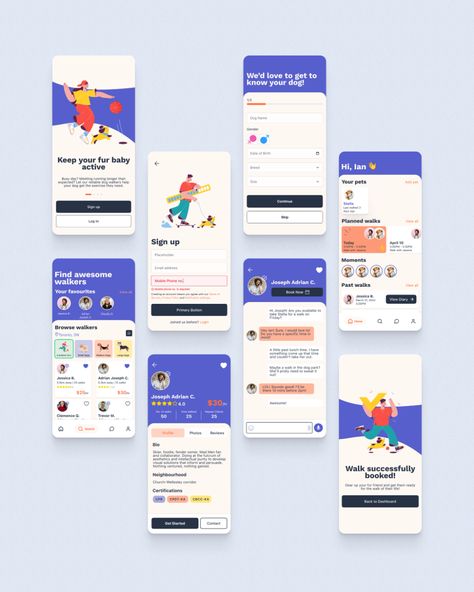 Dog Apps, Walking App, Design Sites, Ux App Design, Graphic Shapes Design, Graphic Shapes, Mobile App Design Inspiration, Shapes Design, Pet Businesses