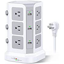 Check this out at Amazon Electric Charging Stations, Save Electricity, Dorm Room Essentials, Vertical Design, Home Office Accessories, Save Power, Surge Protector, Wall Outlets, Extension Cord