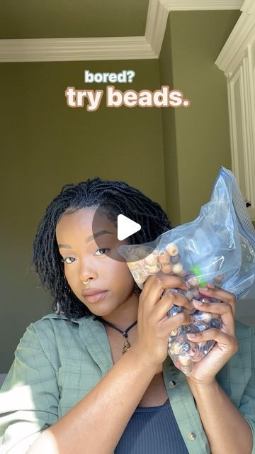 How To Put Beads On Locs, Locs And Beads, Loc Styles With Beads, Locs With Beads, No Patience, Time Limit, Loc Styles, Rubber Band, Hard Time