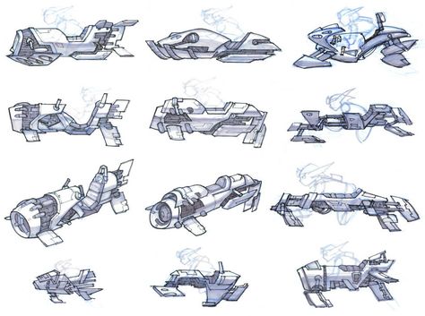 Hover Bikes - Characters & Art - Jak II Hover Bike Sci Fi, Dieselpunk Vehicles, Hover Bike, Futuristic Vehicles, Jak & Daxter, Motorcycle Drawing, Bike Drawing, Bike Sketch, Futuristic Motorcycle