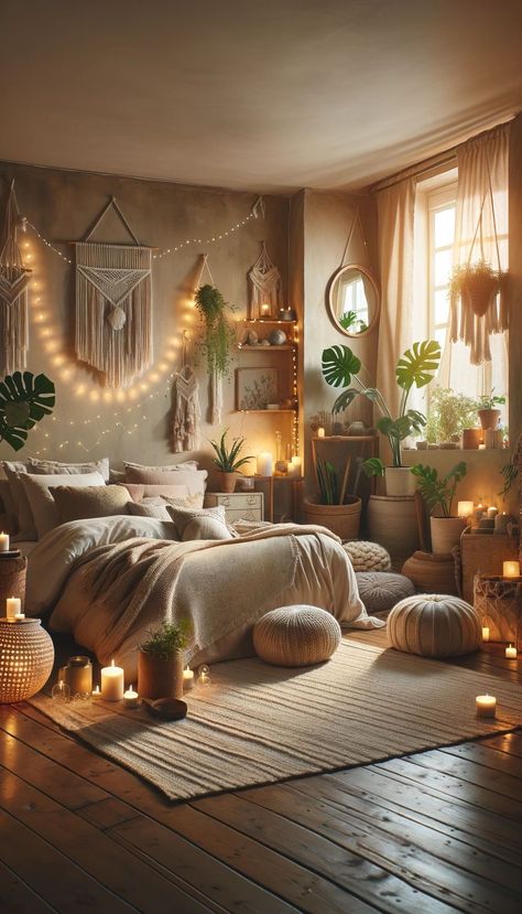 Transform your bedroom into a bohemian paradise with 31 dreamy Boho decor ideas! Discover how to blend color, texture, and artistic flair for a cozy retreat. Click for boho-chic inspiration! 🌸 #BohoBedroom #HomeDecor #InteriorDesign #BohemianStyl Boho Chic Bedroom Decor, Boho Bedroom Design, Romantic Bedroom Decor, Decor Ideas Bedroom, Chic Bedroom Decor, Slaap Lekker, Creative Bedroom, Boho Chic Bedroom, Bohemian Bedroom Decor