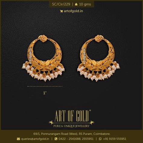 Chandbali Earrings Gold Latest, Chandbali Gold, Gold Chandbali Earrings, Chandbali Earrings Gold, Gold Chandbali, Earrings Latest, Chandbali Earrings, Coimbatore, Antique Earrings