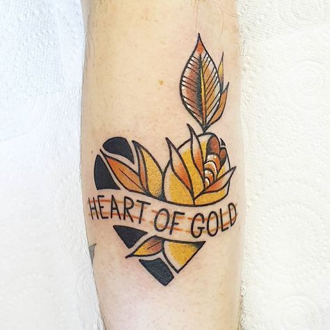 Heart Of Gold Tattoo, Cactus Tattoo, About Heart, Gold Tattoo, Instagram Heart, Heart Tattoo, Tattoo Style, Heart Of Gold, Maple Leaf Tattoo