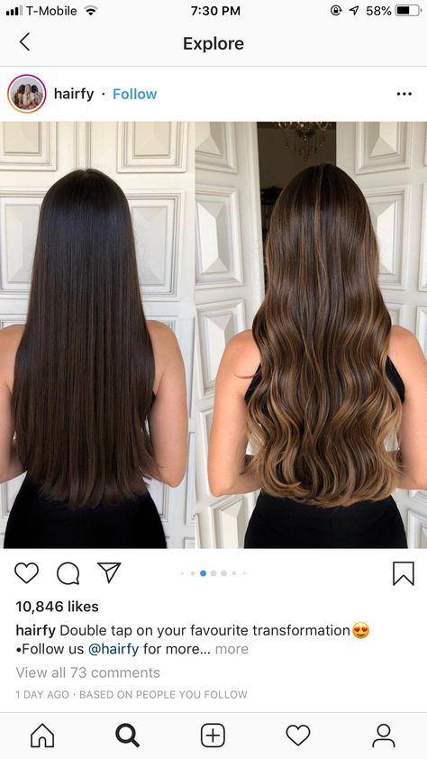 Cool Brown Babylights, Chestnut Brunette Balayage, Lighten Up Brown Hair, Honey Brown Hair On Black Hair, Dark Brown To Light Brown Hair Before And After, Babylites Brunette, California Brunette Hair Balayage, Partial Balayage Light Brown Hair, Brown Hair With Lots Of Highlights