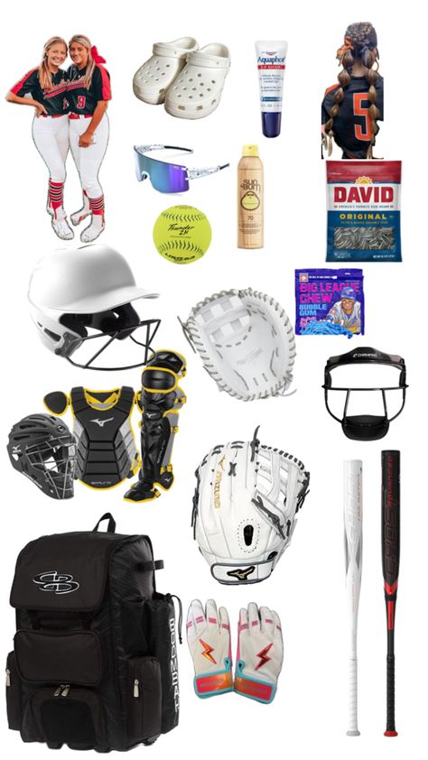 Softball Catchers Gear, Catcher Softball, Softball Aesthetic, Softball Bag, Softball Things, Softball Workouts, Softball Gear, Softball Bags, Softball Tournaments