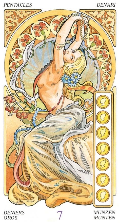 Art Nouveau Art Nouveau Mucha, A Playing Card, Art Amour, Illustration Art Nouveau, Alphonse Mucha Art, Design Art Nouveau, Mucha Art, Art Nouveau Illustration, زجاج ملون