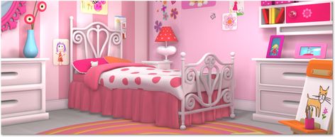 Bedroom for Chelsea | Barbie: Life in the Dreamhouse Wiki | Fandom Barbie Life In The Dreamhouse, Chelsea Barbie, Barbie Bathroom, Life In The Dreamhouse, Dream House Bedroom, Barbie Bedroom, Blocksburg Room Ideas￼, Barbie Room, Barbie Life