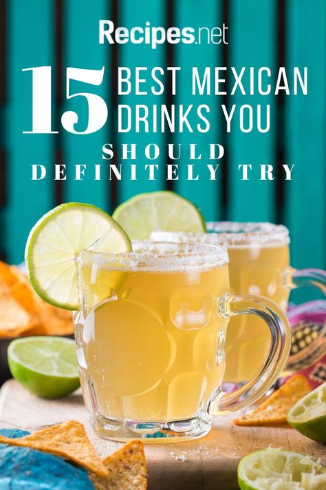 Mexican Drinks with Lime on a Cutting Board - Cocktails and Mocktails to Try Drinks To Go With Mexican Food, Mexican Drink Recipes Cocktails, Mexican Mixed Drinks, Mexican Cocktails For A Crowd, Mexican Champagne Cocktails, Mexican Sweets, Mexican Cocktails, Mexican Coffee, Mezcal Cocktails